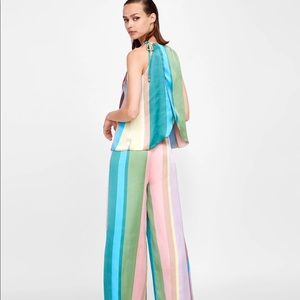 Zara Multi coloured Tank and Trouser Set